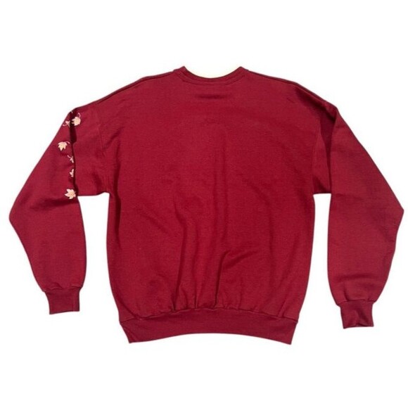 Vintage 90s Morning Sun Kittens Cats Fall Leaves Sweatshirt Size Large - Picture 3 of 7